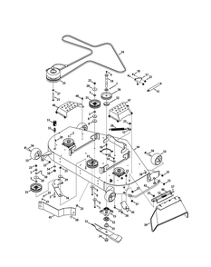 Mower Deck 48-Inch Diagram and Parts List for Z-FORCES48 (17AF5BHB-17AF5BHB010-17AF5BHB056-17AF5BHB210)(2011) Cub Cadet Lawn Tractor